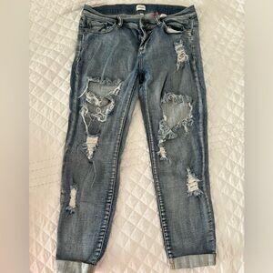 Boutique Ripped Boyfriend Low Rider Jeans SZ 11